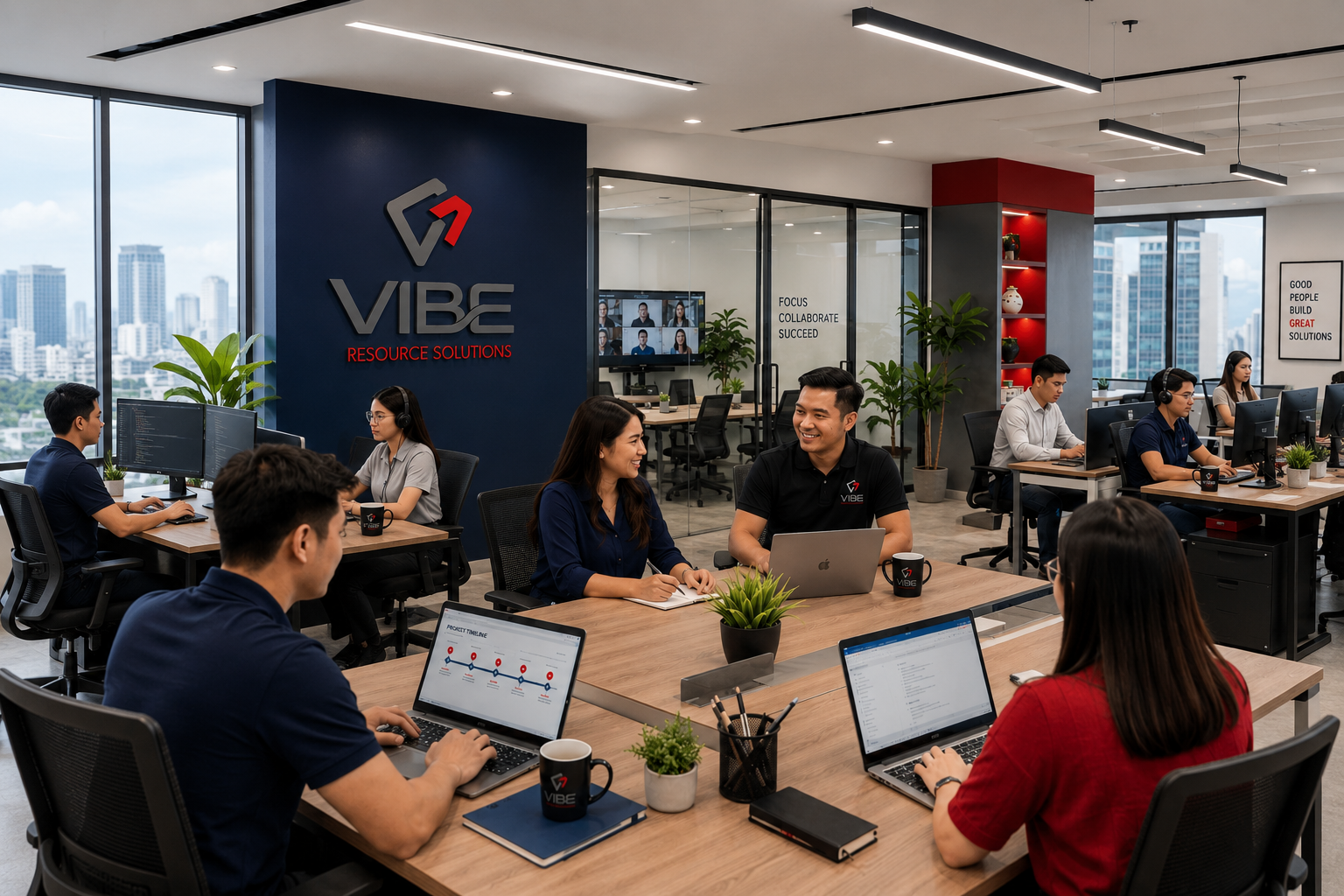 The Vibe Resource Solutions team collaborating